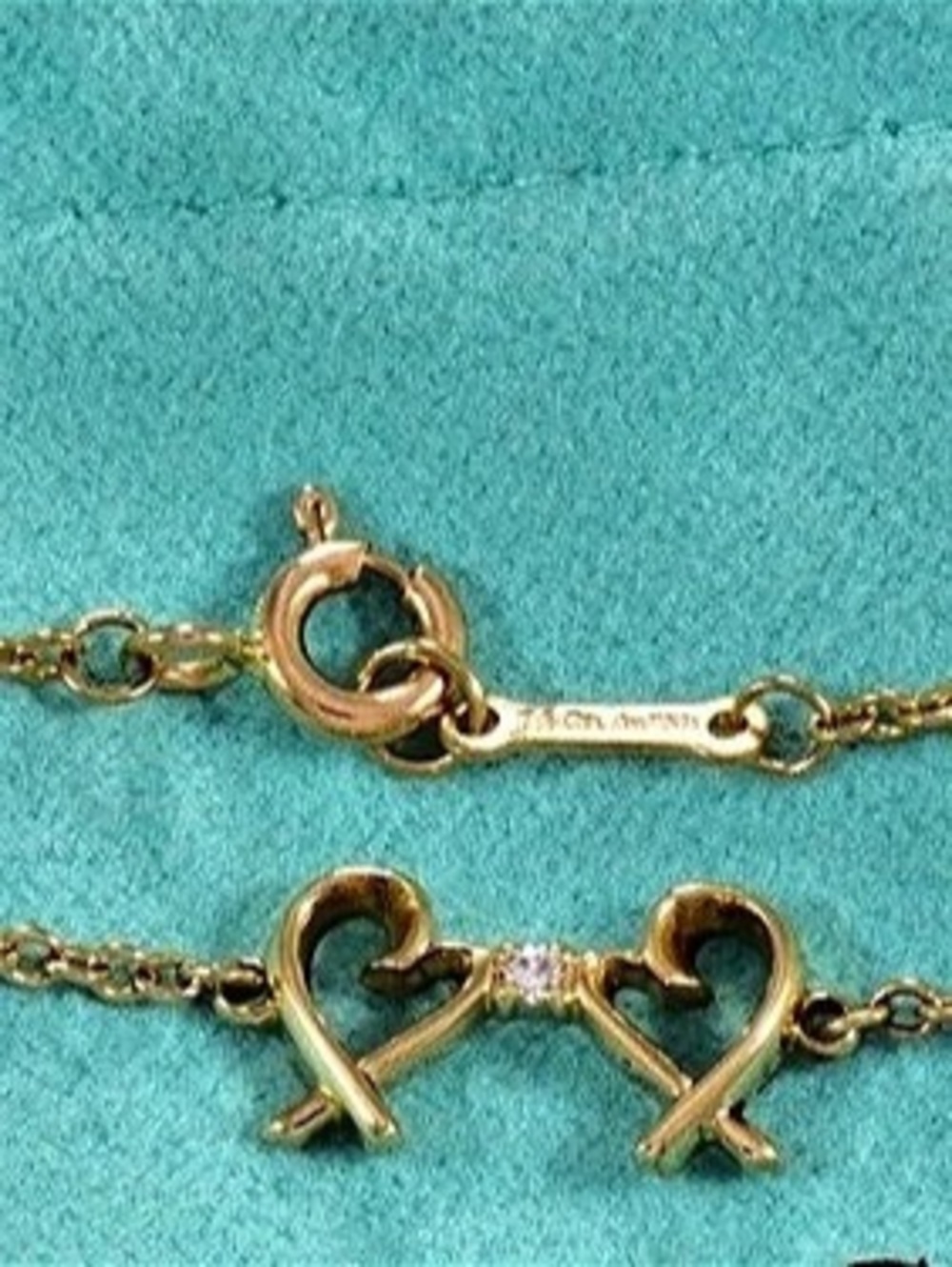 Tiffany & Co. Paloma Picasso Double Loving Heart Diamond Bracelet. Paloma